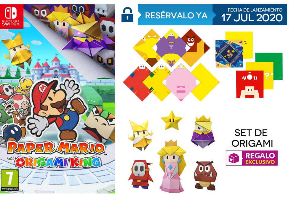 Paper Mario The Origami King Un set de origami por su reserva en GAME