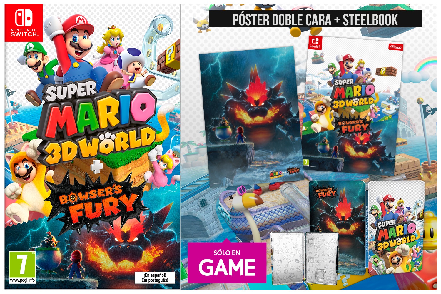 Super Mario 3D World + Bowser’s Fury: Póster por su reserva en GAME