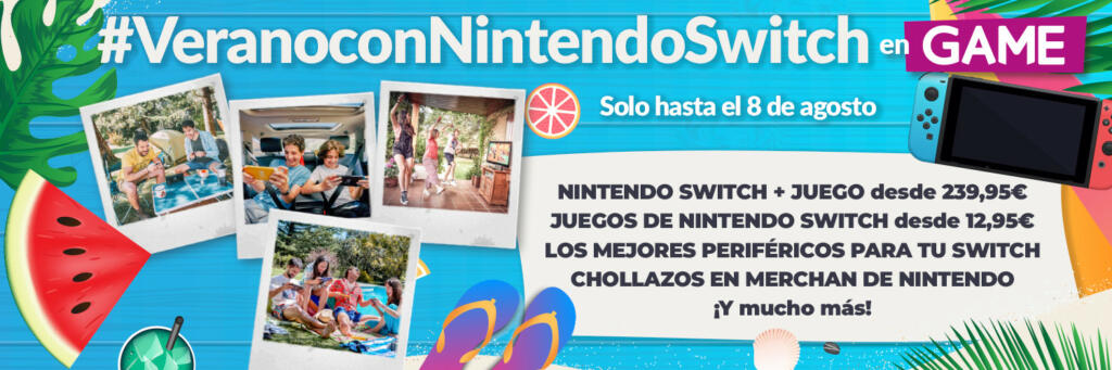 Ofertas de Verano con Nintendo Switch en GAME